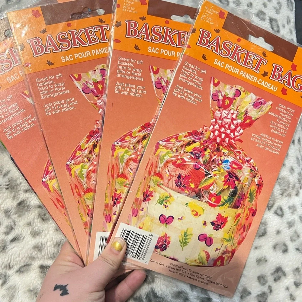 Basket Bags with Floral Design